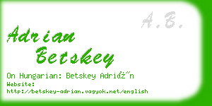 adrian betskey business card